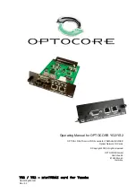 Optocore YG2 Operating Manual preview