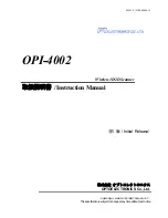 Optoelectronics OPI-4002 Instruction Manual preview