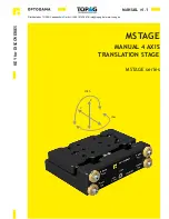 OPTOGAMA MSTAGE Series Manual предпросмотр