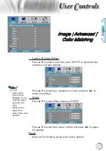 Предварительный просмотр 27 страницы Optoma 15000L Manual