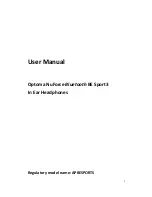 Preview for 2 page of Optoma BE Sport3 User Manual