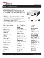 Предварительный просмотр 1 страницы Optoma DS317 Datasheet