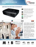 Optoma DS325 Specification preview