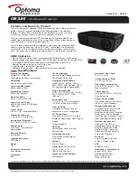 Предварительный просмотр 1 страницы Optoma DS326 Datasheet