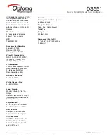 Preview for 2 page of Optoma DS551 Specifications