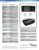 Предварительный просмотр 2 страницы Optoma DX346 Specifications