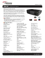 Optoma DX626 Datasheet preview