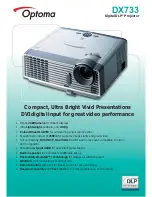 Предварительный просмотр 1 страницы Optoma DX733 Brochure & Specs