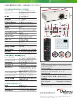 Предварительный просмотр 2 страницы Optoma EcoBright ZW212ST Datasheet