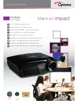 Предварительный просмотр 1 страницы Optoma EH1020 Specifications