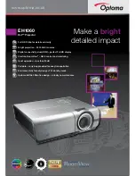 Предварительный просмотр 1 страницы Optoma EH1060 Brochure & Specs