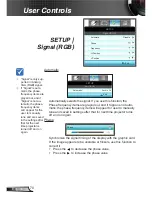 Предварительный просмотр 70 страницы Optoma EH320UST User Manual