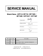 Предварительный просмотр 1 страницы Optoma EP716 Service Manual