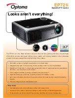 Предварительный просмотр 1 страницы Optoma EP721i Brochure & Specs