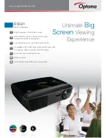 Optoma ES521 Brochure & Specs предпросмотр