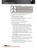 Предварительный просмотр 2 страницы Optoma EW1691e User Manual