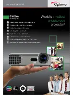 Предварительный просмотр 1 страницы Optoma EW330e Brochure & Specs