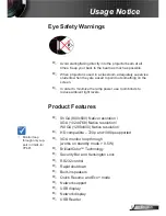 Предварительный просмотр 5 страницы Optoma EW400-M User Manual