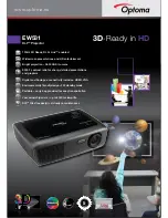 Предварительный просмотр 1 страницы Optoma EW531 Brochure & Specs