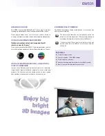 Предварительный просмотр 3 страницы Optoma EW531 Brochure & Specs