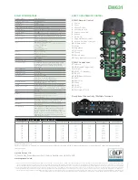 Предварительный просмотр 4 страницы Optoma EW631 Brochure & Specs