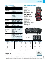 Preview for 4 page of Optoma EX542i Specifications