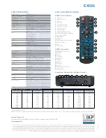 Предварительный просмотр 4 страницы Optoma EX556 Brochure & Specs