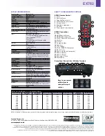 Preview for 4 page of Optoma EX762 Specifications