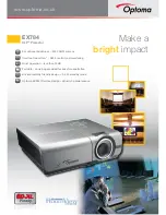 Предварительный просмотр 1 страницы Optoma EX784 Brochure & Specs