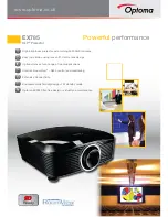 Предварительный просмотр 1 страницы Optoma EX785 Brochure & Specs