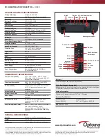 Preview for 2 page of Optoma H180X Datasheet