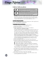 Preview for 2 page of Optoma HC815 User Manual