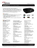Optoma HD200X-LV Datasheet preview