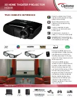 Optoma HD30B Specification preview