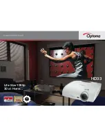 Предварительный просмотр 1 страницы Optoma HD33 Brochure & Specs