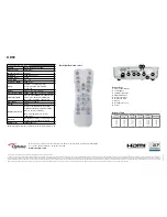 Предварительный просмотр 4 страницы Optoma HD33 Brochure & Specs