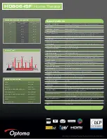 Предварительный просмотр 2 страницы Optoma HD806-ISF Specifications