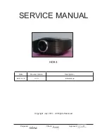 Предварительный просмотр 1 страницы Optoma HD83 Service Manual