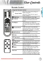 Предварительный просмотр 23 страницы Optoma HD8600 User Manual