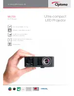 Optoma ML750 Brochure & Specs предпросмотр