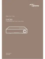 Optoma Nu Force DAC80 User Manual preview