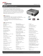 Optoma Optoma EP771 Datasheet preview