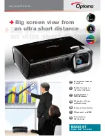 Предварительный просмотр 1 страницы Optoma Optoma EX525ST Brochure & Specs