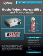 Optoma Optoma TXR774 Specifications preview