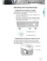 Предварительный просмотр 15 страницы Optoma Projector with lens cap User Manual