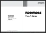 Optoma RD50A Owner'S Manual preview