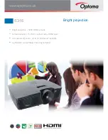 Предварительный просмотр 1 страницы Optoma S316 Brochure & Specs