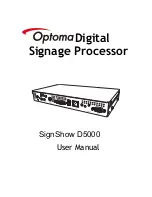 Optoma SignShow D5000 User Manual preview