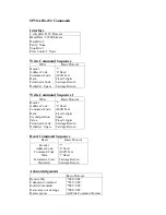 Optoma SP50A Command List preview