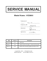 Preview for 1 page of Optoma ThemeScene HD3000 Service Manual